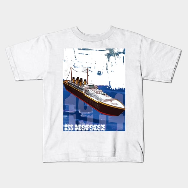 USS INDENPENDECE 1914 Kids T-Shirt by Marko700m